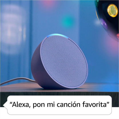 Amazon Echo Pop (modelo más reciente): nuestra bocina más pequeña que se adapta a cualquier habitación (negro), con el Acceso Anticipado de Alexa+