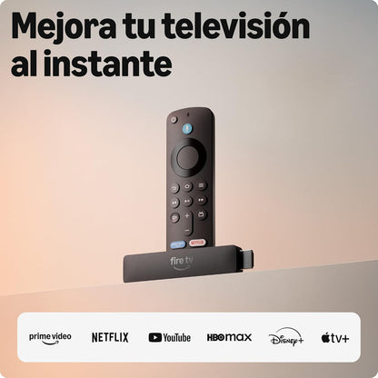 Amazon Fire TV Stick HD (modelo más reciente): Control remoto por voz Alexa que recibe alimentación a través de la televisión y se configura fácilmente