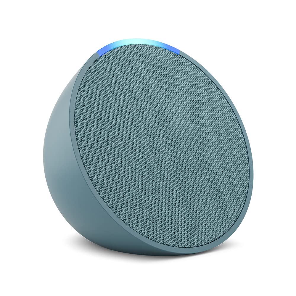 Amazon Echo Pop (modelo más reciente): nuestra bocina más pequeña que se adapta a cualquier habitación (negro), con el Acceso Anticipado de Alexa+